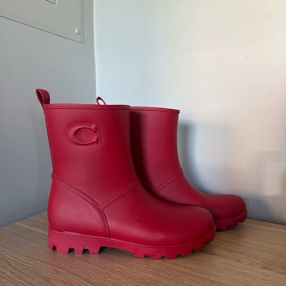 Coach Red Winter & Rain Boots